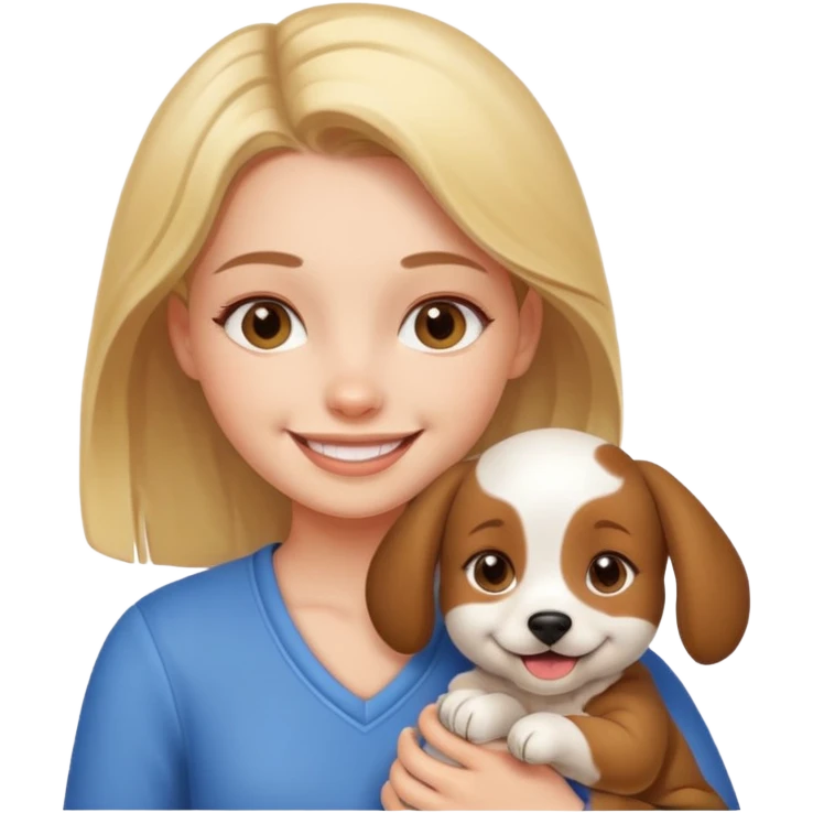 cachorrinho e sua dona  emoji