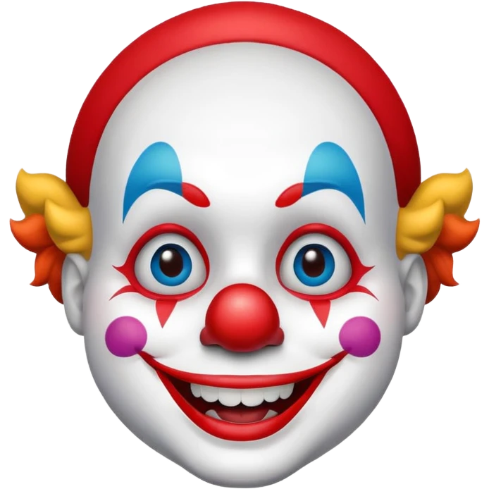 cheerful clown face emoji