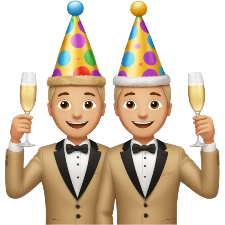 happy man raising two bottles of champagne emoji