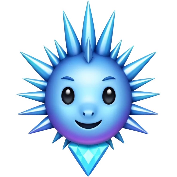 Blue tick with spiky sides emoji