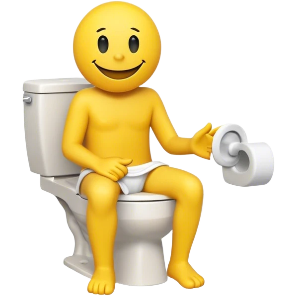 Smiley sitting on the toilet  emoji