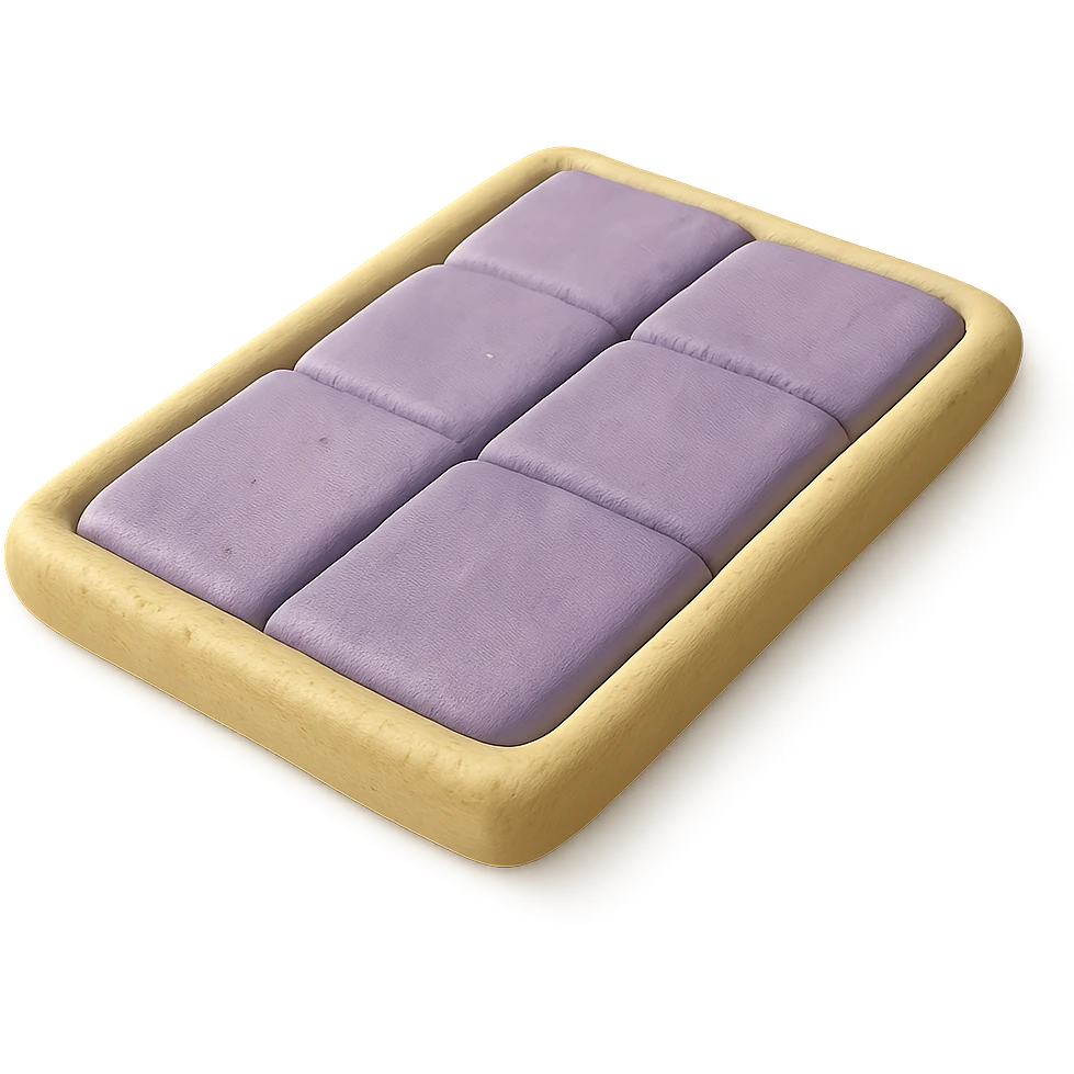 claymation style crash mat in perspective with visible fingerprints and pastel colors emoji