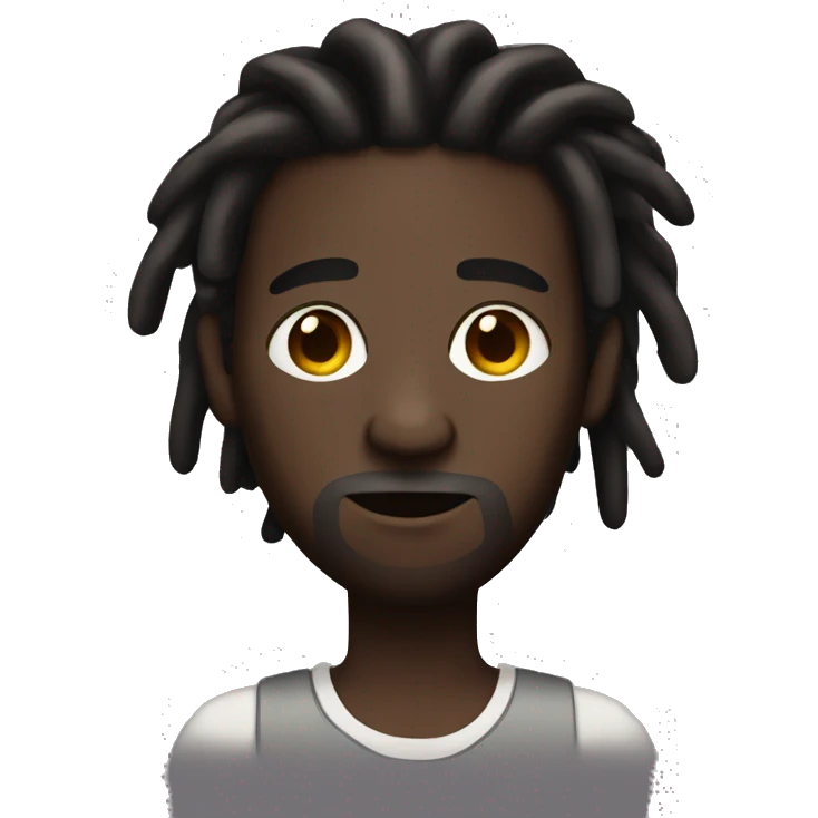 Big dark skinned man with dreads emoji