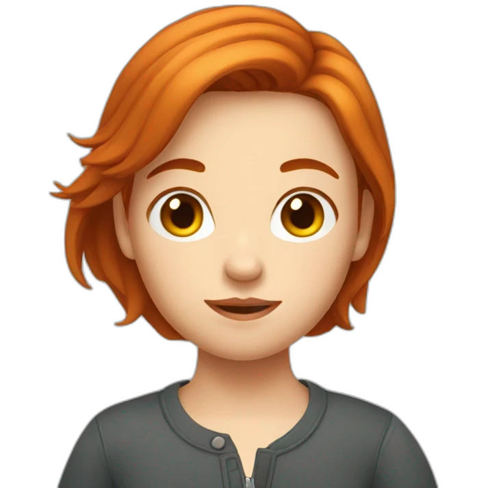 Fille rousse emoji