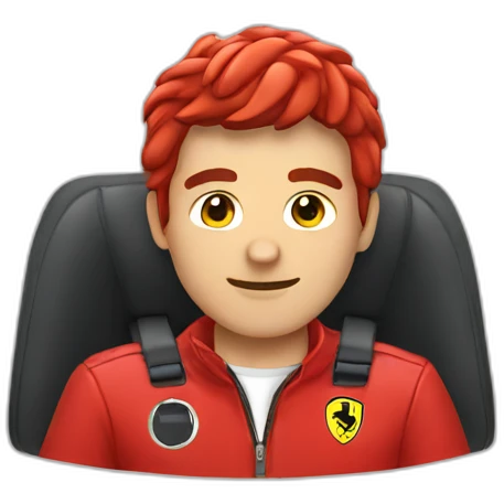 ferrari con persona emoji
