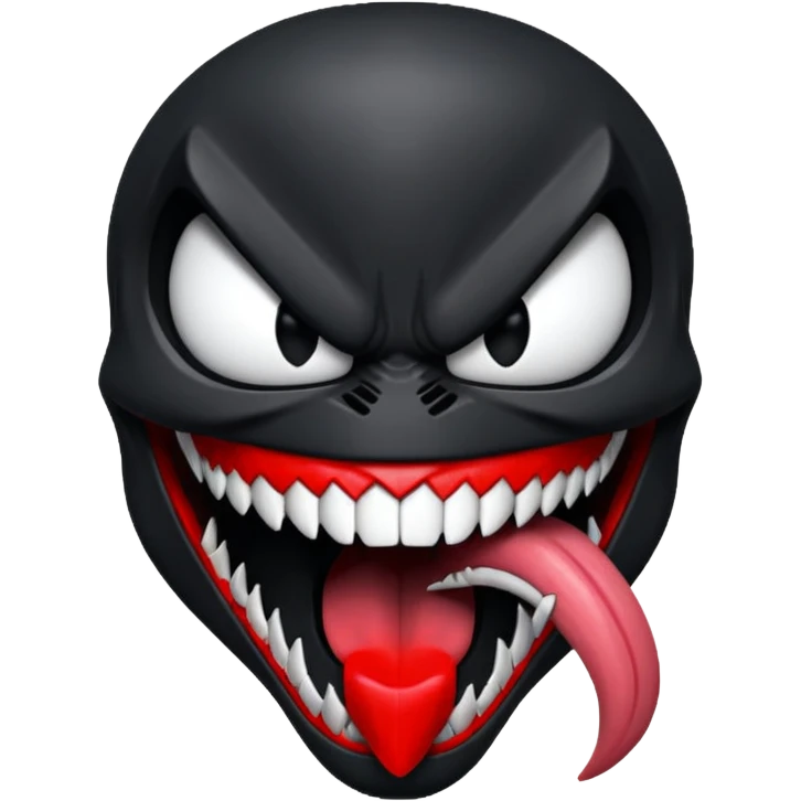 Venom face which should look like venom from a gba game emoji