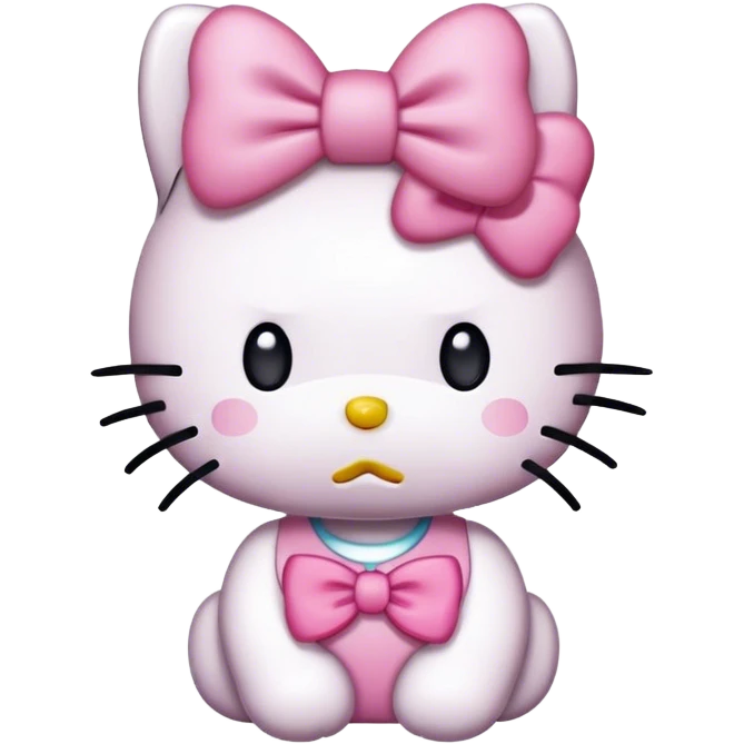 Hello kitty rose sad emoji