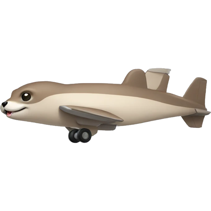 Loutre dans avion emoji