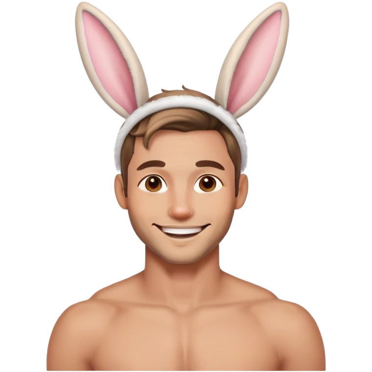 Sexy man with bunny ears emoji
