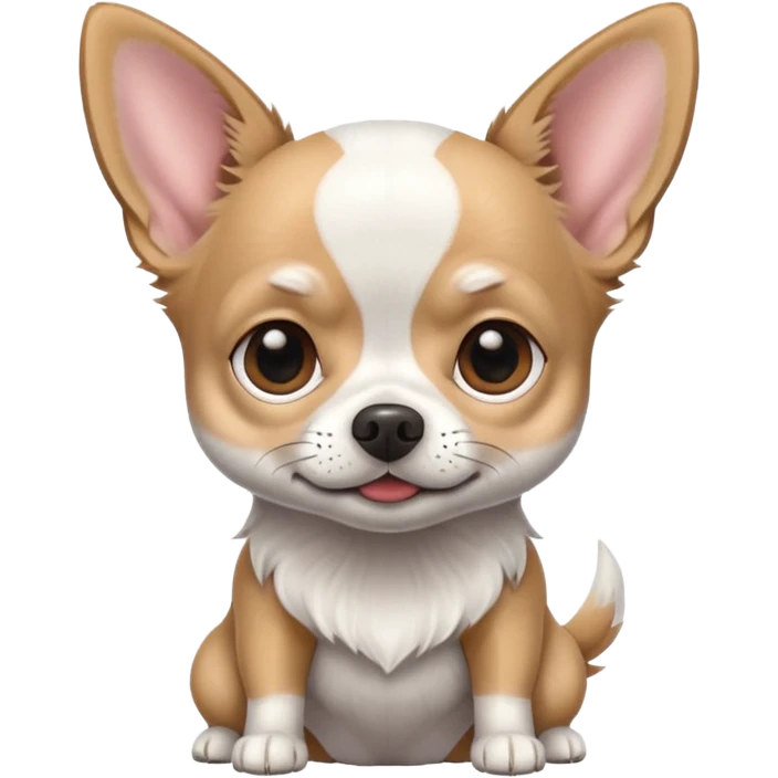 Grey-white Chihu dog emoji