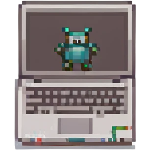 Laptop with tiny legs emoji
