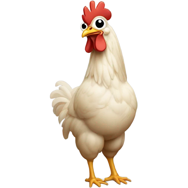 chicken pretending not to pay attention emoji