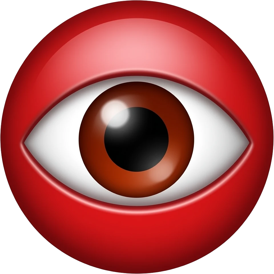 Ojo turco rojo emoji