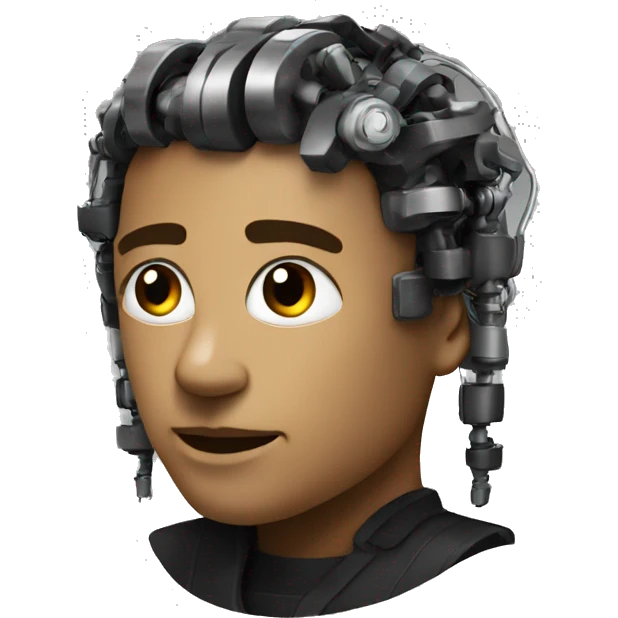 artificial intelligence black background emoji