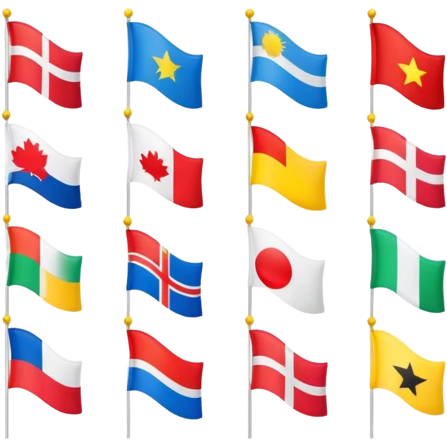 colored flags emoji