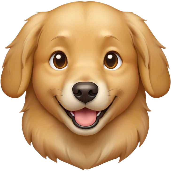Cinematic Comical Golden Retriever Portrait Emoji, Head tilted dramatically with an exaggeratedly amused expression, featuring a vibrant golden coat with a lively sheen, wide, expressive brown eyes filled with playful disbelief, Simplified yet hilariously expressive features, highly detailed, glowing with a slightly sassy glow, high shine, dramatic yet playful, stylized with an air of cheeky mischief, bright and endearing, soft glowing outline, capturing the essence of a spirited and over-the-top companion, so meme-worthy it feels like it could side-eye its way into internet fame instantly! emoji