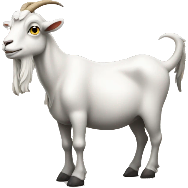 Goat standing on a mule emoji