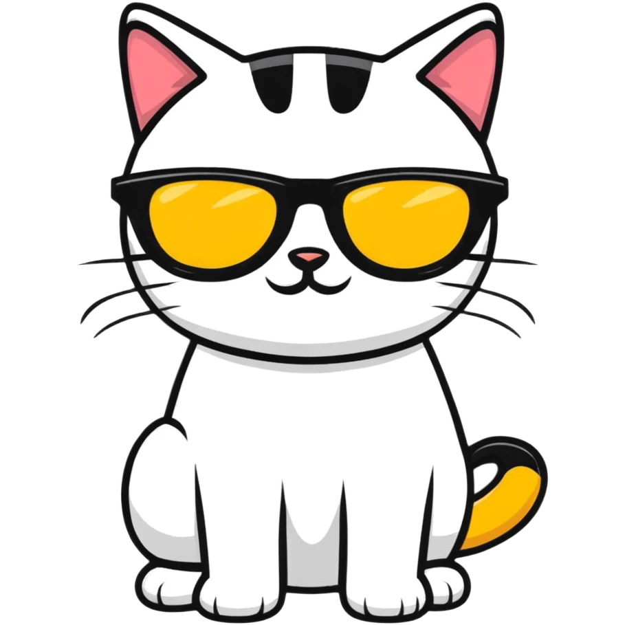 Cat with sunglasses emoji
