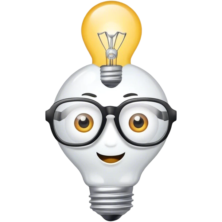 lightbulb full of eye glasses emoji