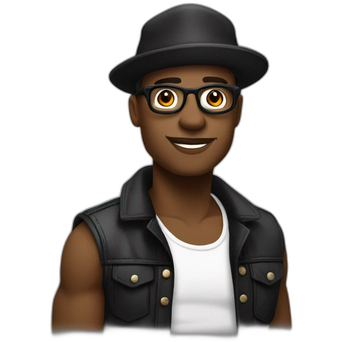 Le rappeur francais jul avec une couleur de peau noir emoji