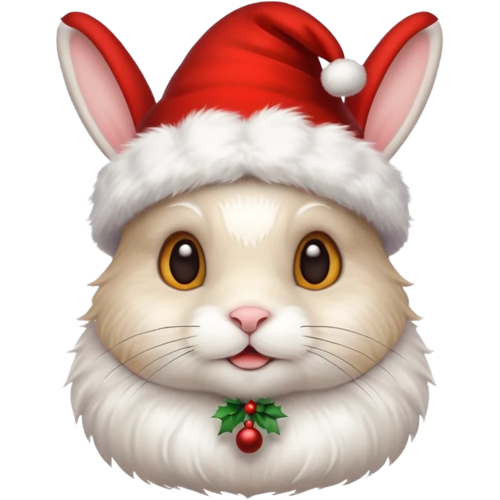 christmas white rabbit emoji