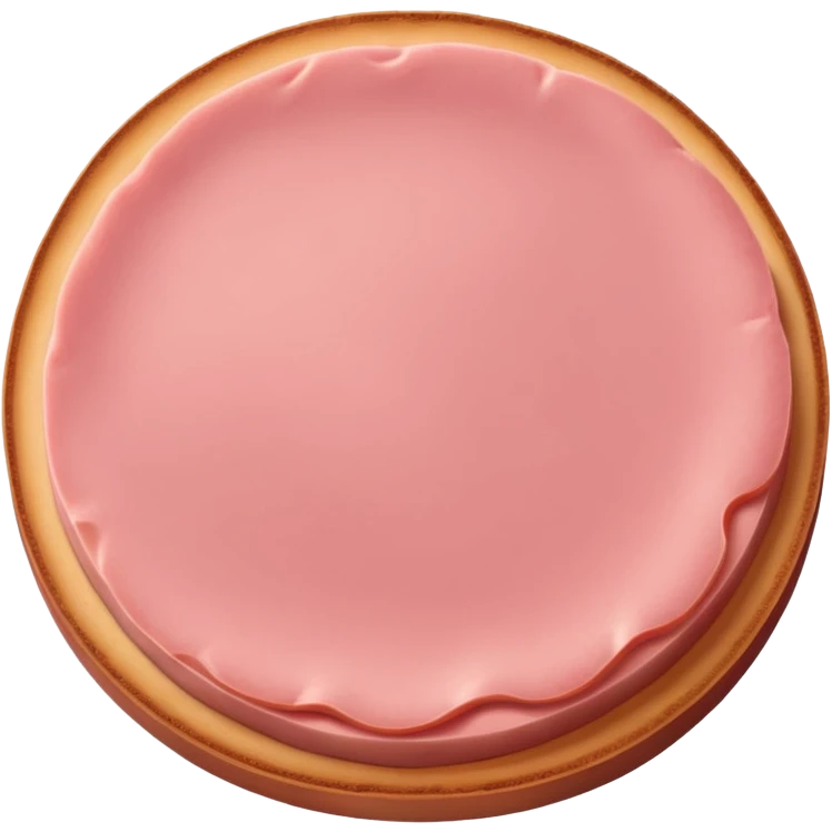 plain round slice of pink bologna, no decoration emoji