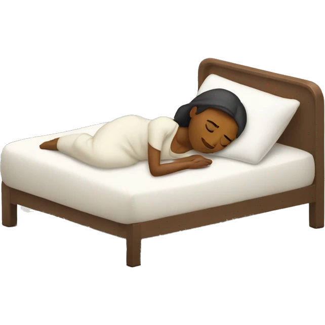 Woman sleeping in a bed emoji