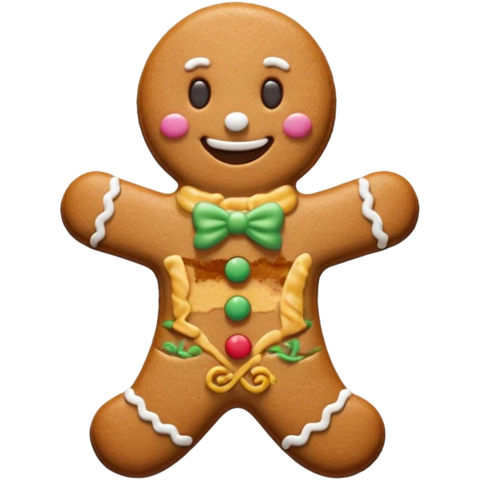Gingerbread men cookie emoji