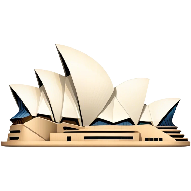sydney opera house front view, no frame emoji