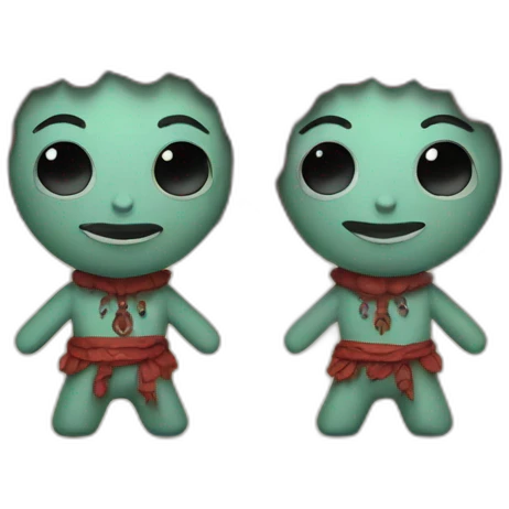 Couple of vodoo dolls emoji
