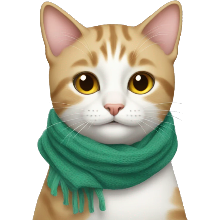 Cat wearing scarf  emoji