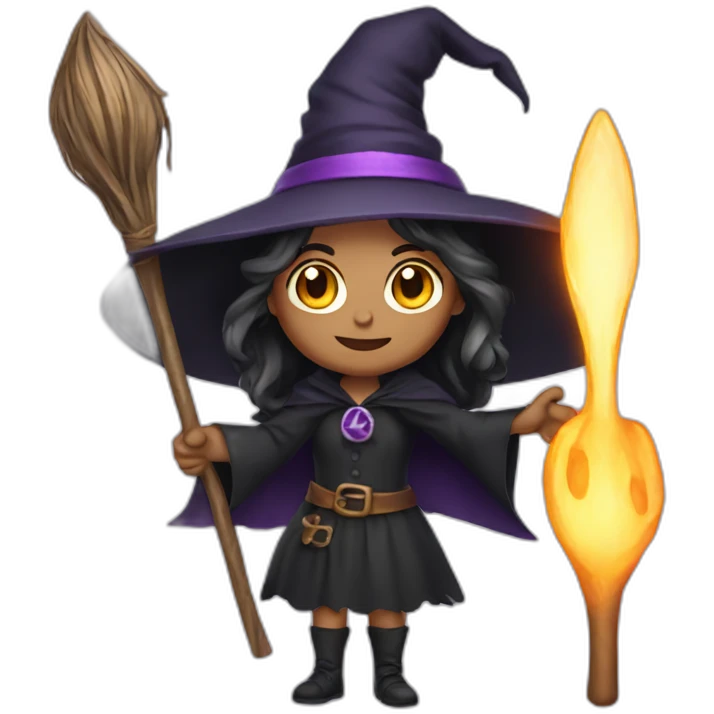 A witch holding a wand emoji