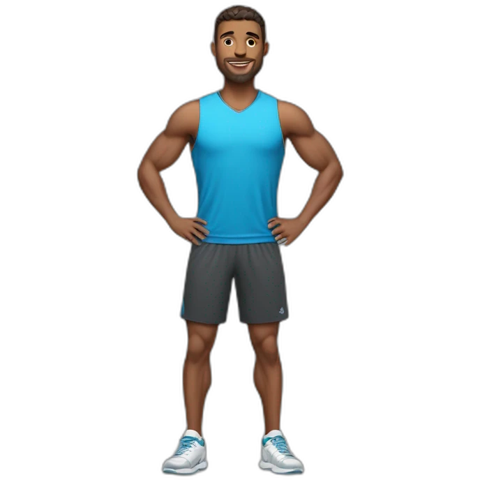 tall good looking sporty man emoji