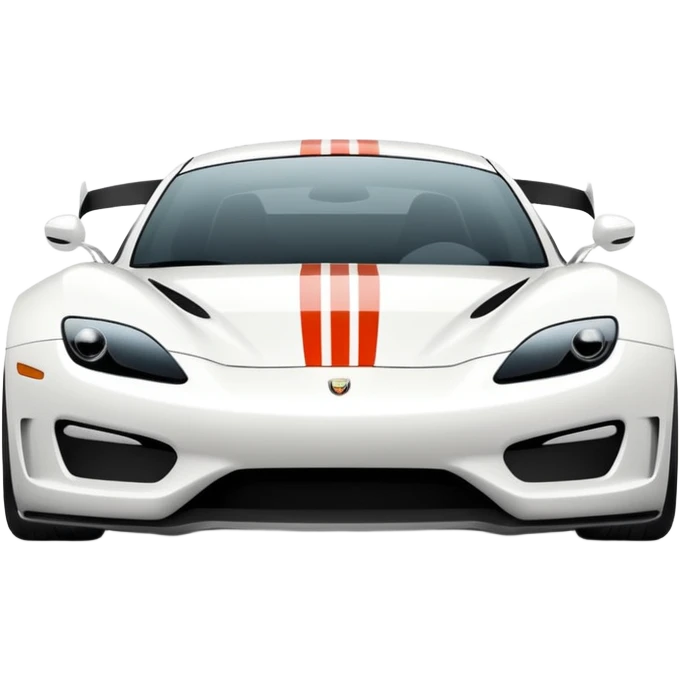 white sport car emoji