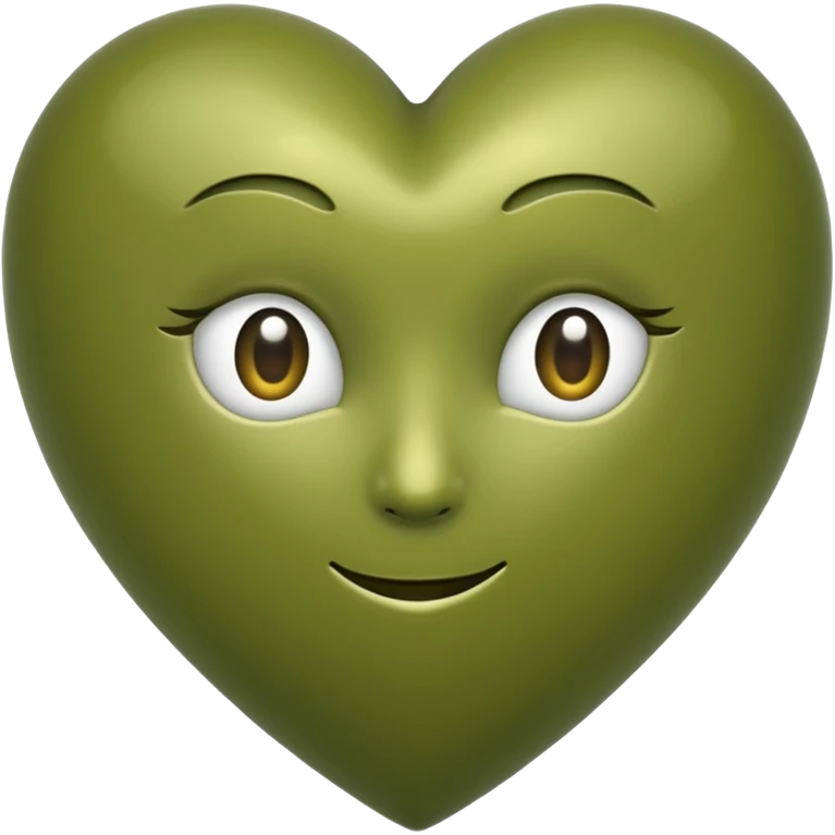 olive green heart emoji emoji