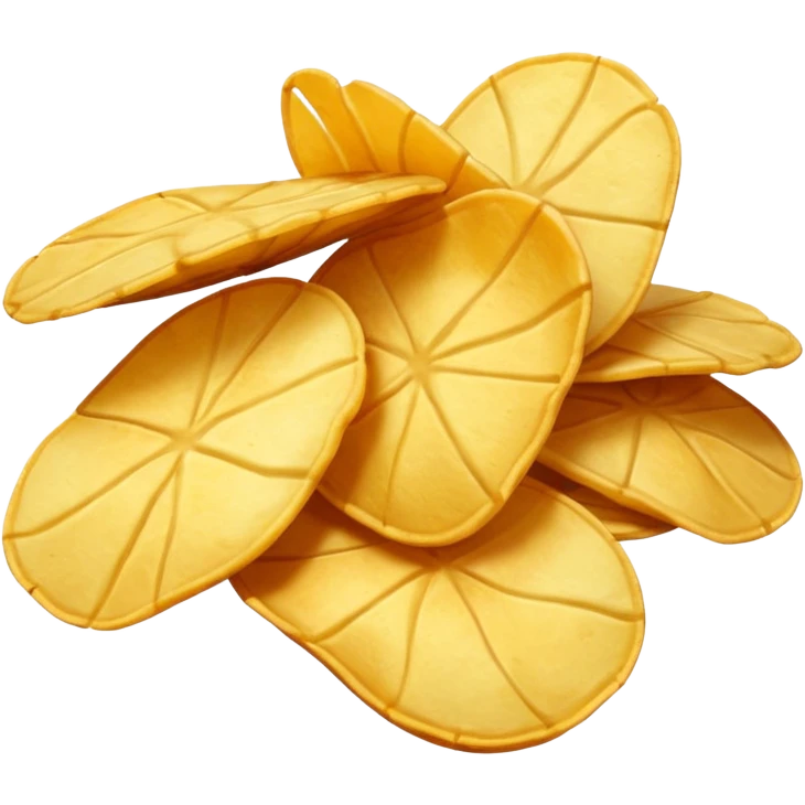 Create a Potato chips emoji in IOS style with transparent background that is 1024 x 1024 emoji
