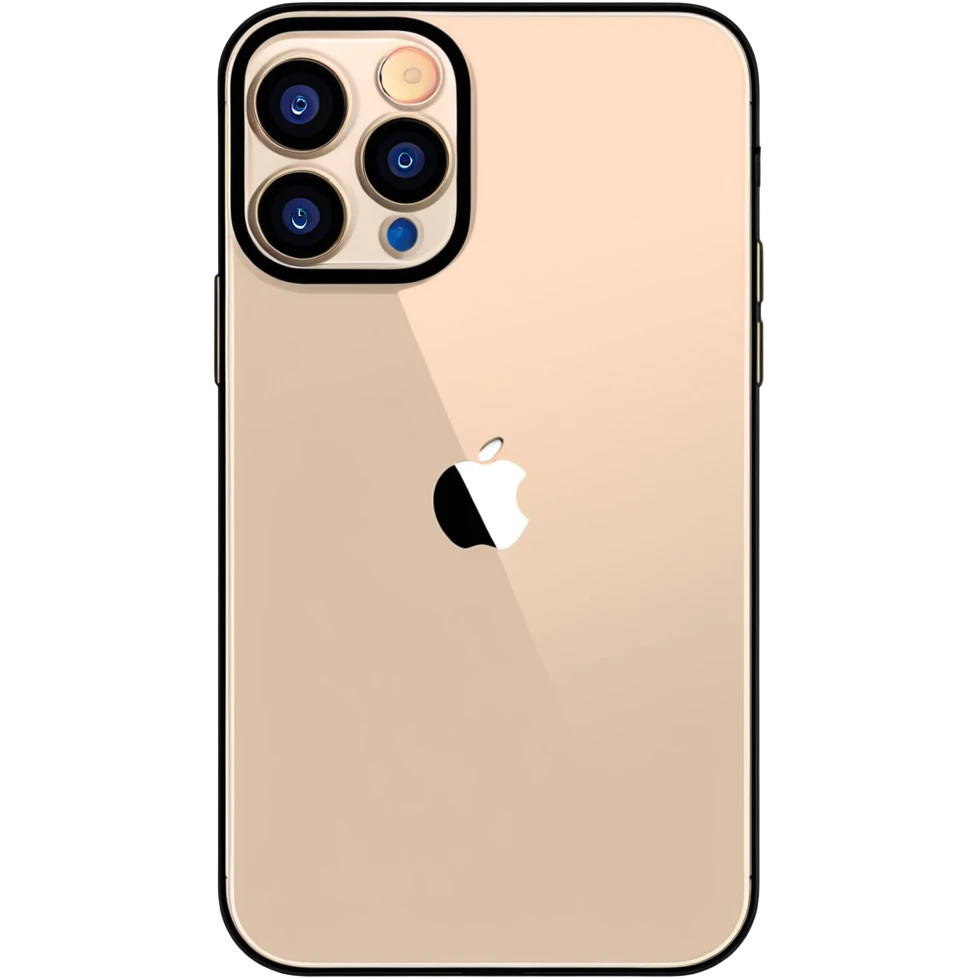 iPhone 15 Pro in natural titanium color with action button and triple camera emoji