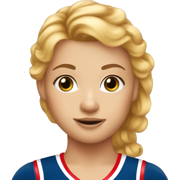 Petite strawberry blond cheerleader emoji