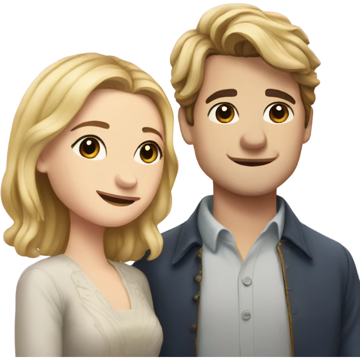 Victoria pedretti and blonde Henry caville in love emoji