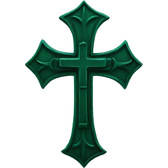 gothic cross dark green emoji