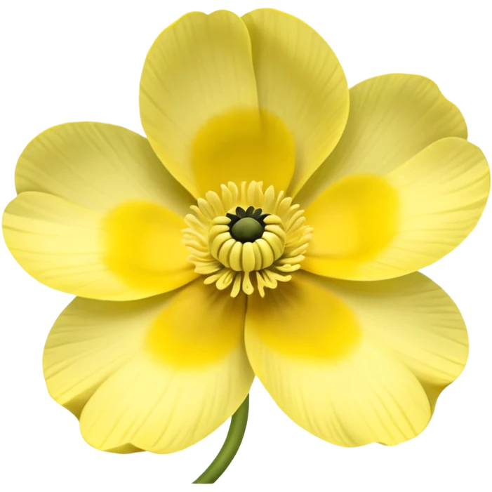 five leaved yellow anemone göz ağız emoji