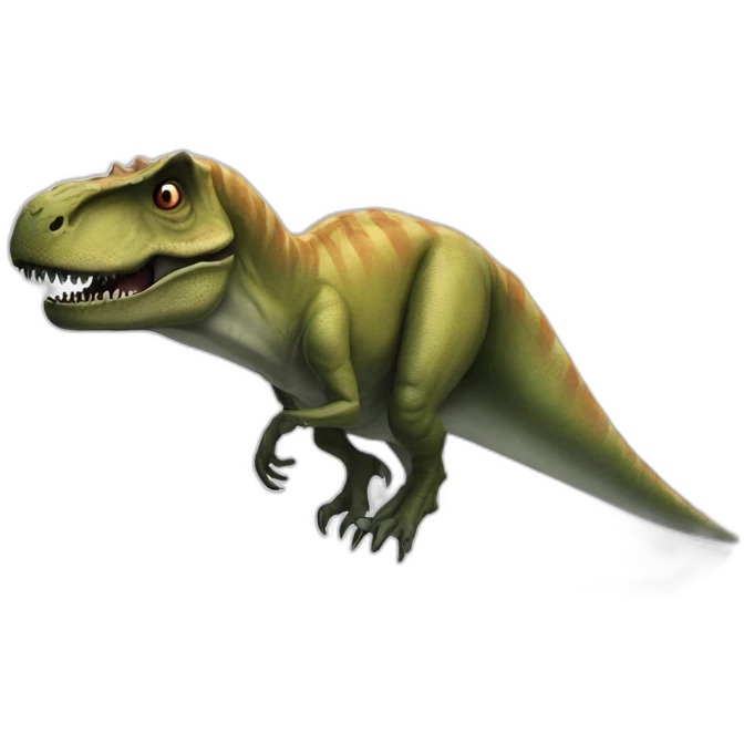 T-Rex flying a ufo emoji