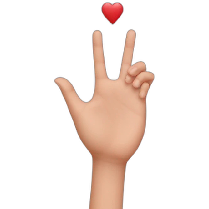 hand heart emoji