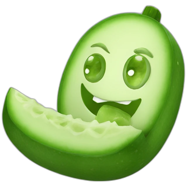 eating cucumber emoji