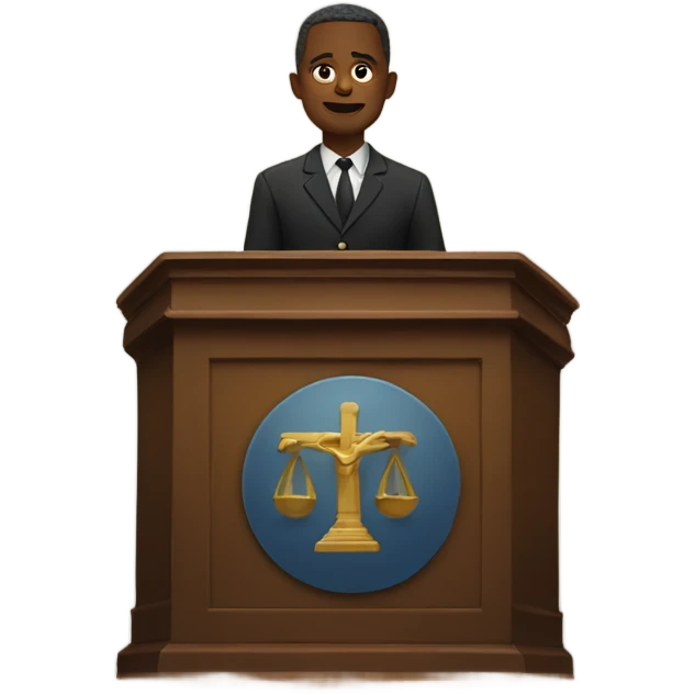 Standing behind pulpit emoji