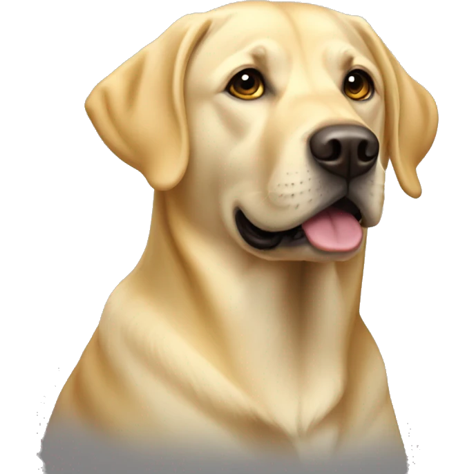 a tripaw yellow labrador retriever  emoji