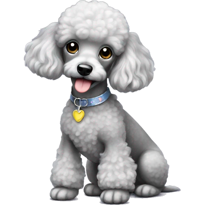 baby silver poodle emoji