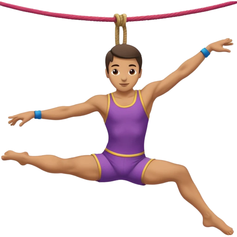 Acrobat – Slim performer mid-flip or balancing on rope emoji