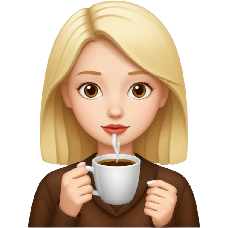 Girls drinking coffee emoji
