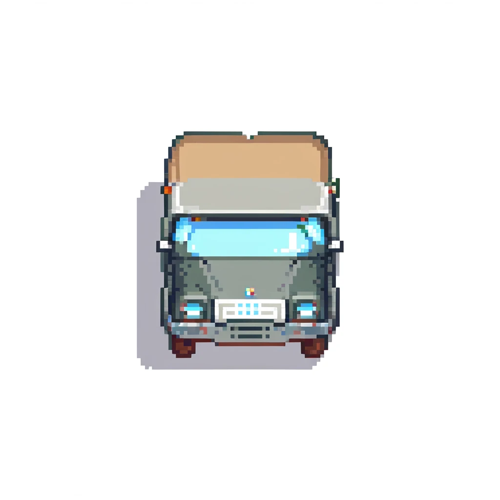 shipping truck with logo emoji